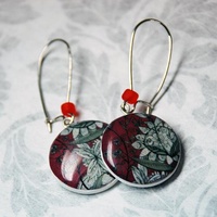 Серьги "Red ornament: little"